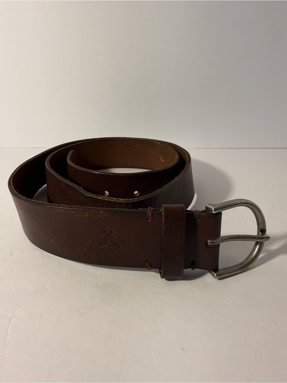 Vintage American Eagle Y2K Distressed Brown Leather Belt Size M